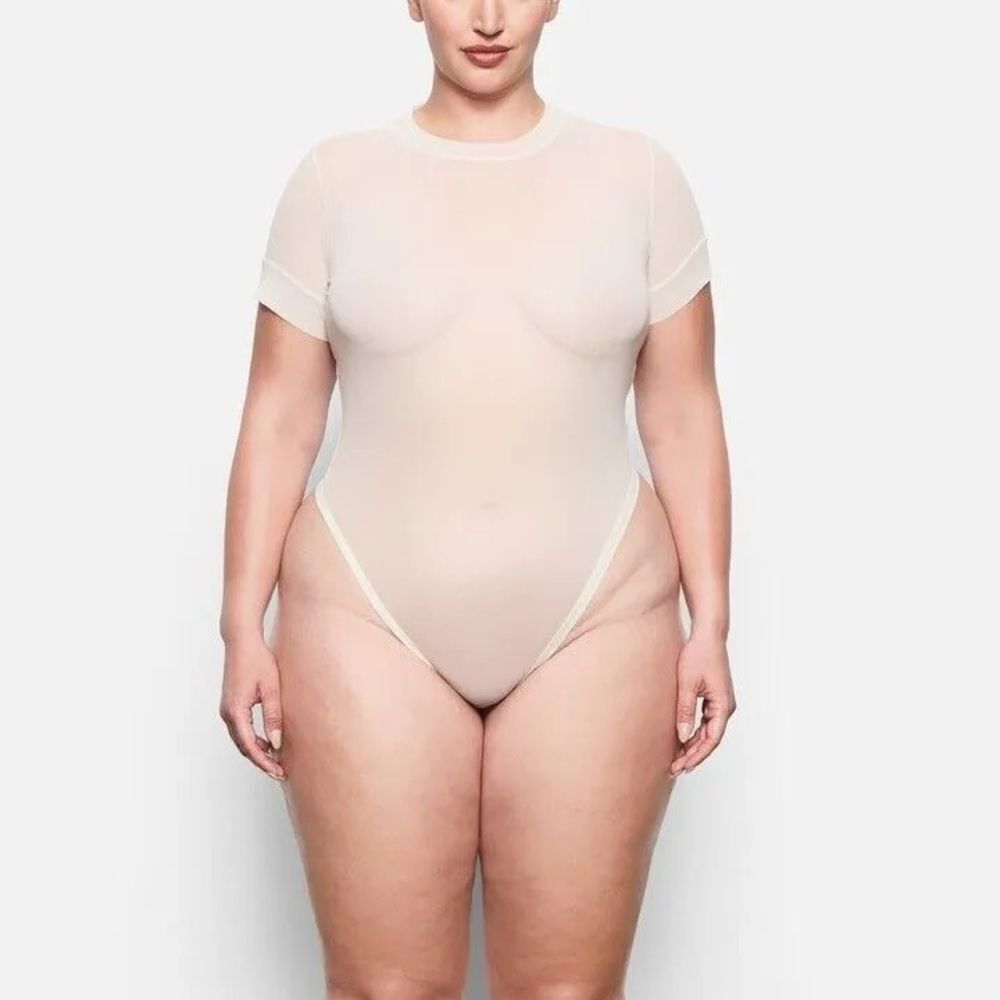 SKIMS Summer Mesh T-Shirt Bodysuit NWT